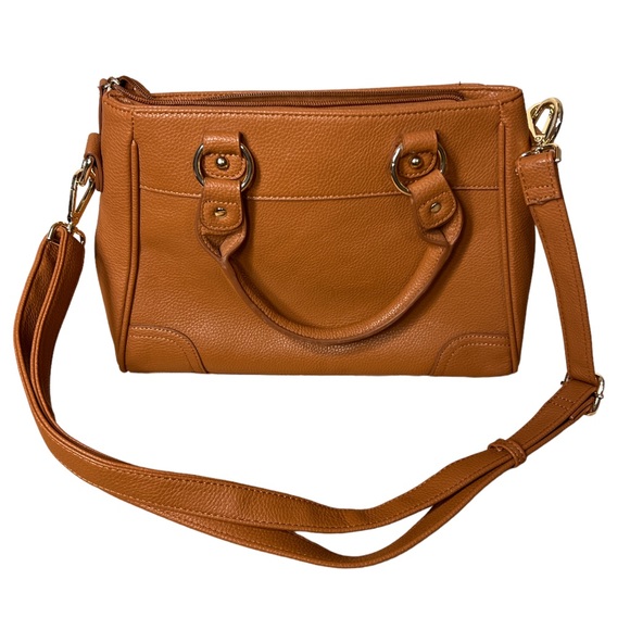 Danbury Mint Personalized JM Initial BrownFaux Leather Handbag - Picture 5 of 16